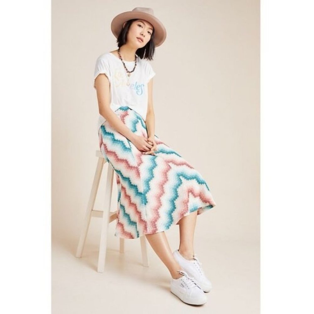 Anthropologie maeve maria chevron skirt small